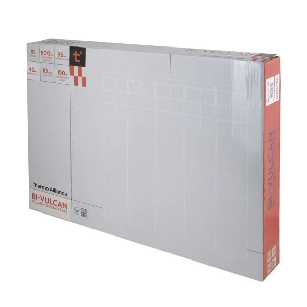 Радиатор биметаллический Thermo Alliance Bi-Vulcan 500/96 1,76 кг - 8 фото