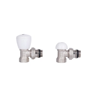 Комплект кранов радиаторных Thermo Alliance Standart 1/2"ВН угловой TAS232W15 - 3 фото