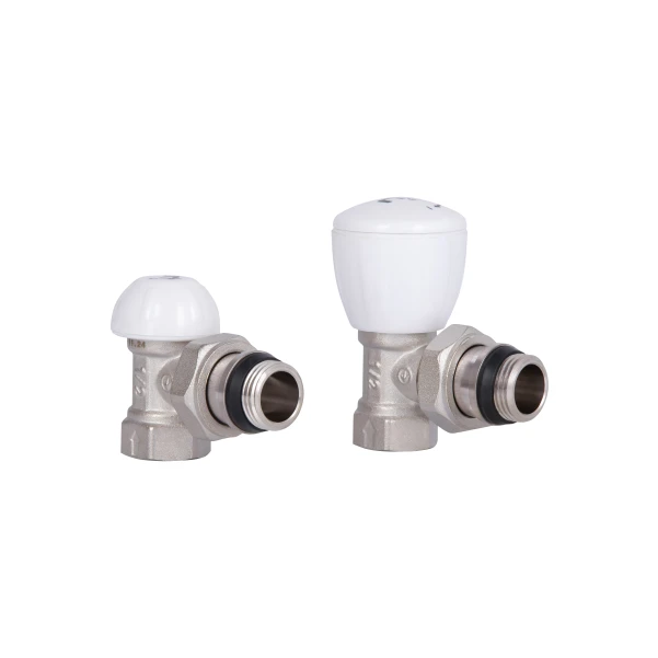 Комплект кранов радиаторных Thermo Alliance Standart 1/2"ВН угловой TAS232W15 - 2 фото