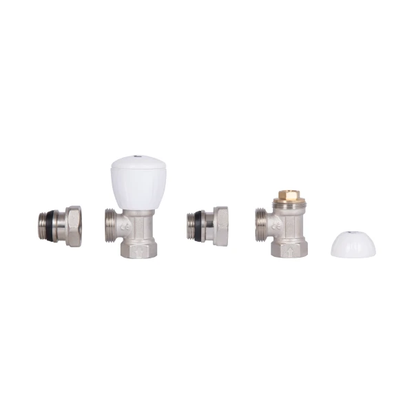 Комплект кранов радиаторных Thermo Alliance Standart 1/2"ВН угловой TAS232W15 - 4 фото