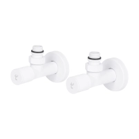 Комплект кранов Thermo Alliance Standart 1/2" Н для полотенцесушителя угловой белый SF395W15W
