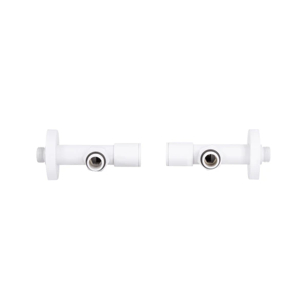 Комплект кранов Thermo Alliance Standart 1/2" Н для полотенцесушителя угловой белый SF395W15W - 3 фото