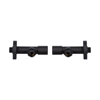 Комплект кранов Thermo Alliance Standart 1/2" Н для полотенцесушителя угловой черный SF395W15B - 3 фото
