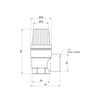 Предохранительный клапан Thermo Alliance Standart 1/2" ВР 6 бар SD2446 - 1 фото