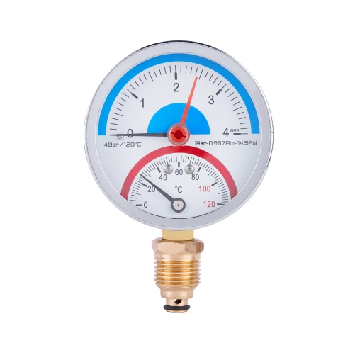 Термоманометр Thermo Alliance Standart 80 мм 1/2", нижнє підмикання SD1724B