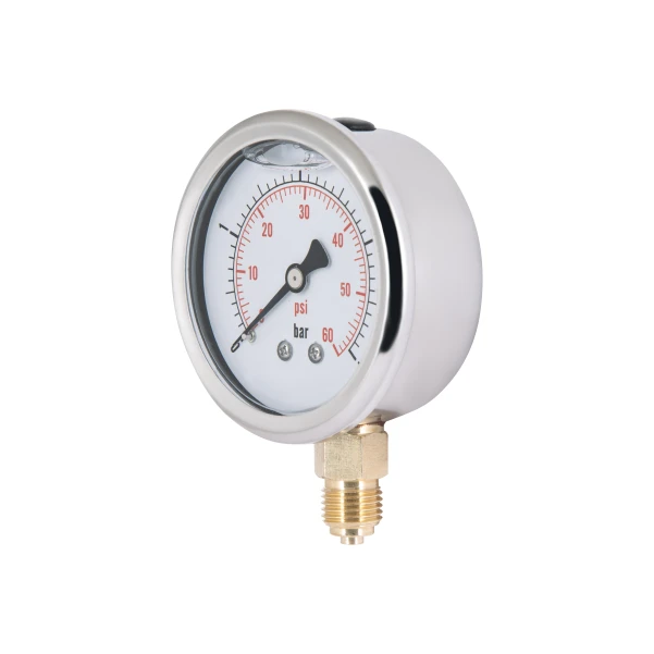 Манометр с глицерином Thermo Alliance Forte 4 бар, 1/4"Н, нижнее подключение TAF170G4B - 2 фото