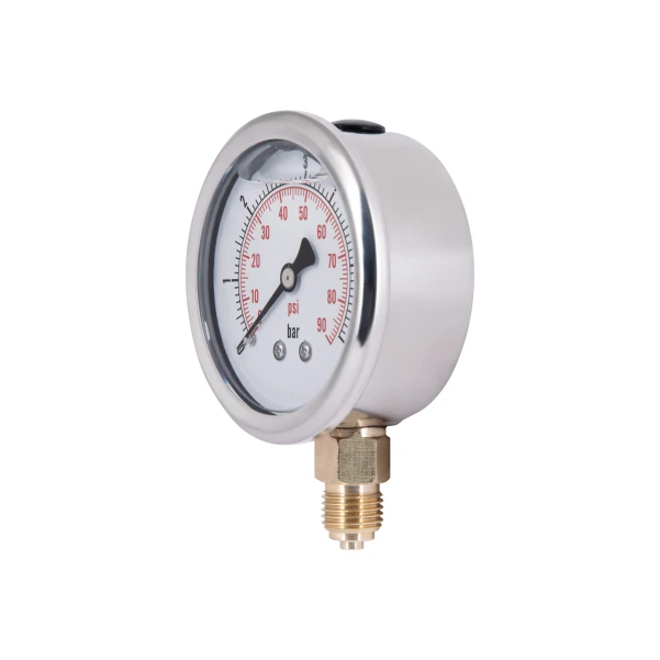Манометр із гліцерином Thermo Alliancе Forte 6 бар, 1/4"З, нижнє підключення TAF170G6B - 2 фото