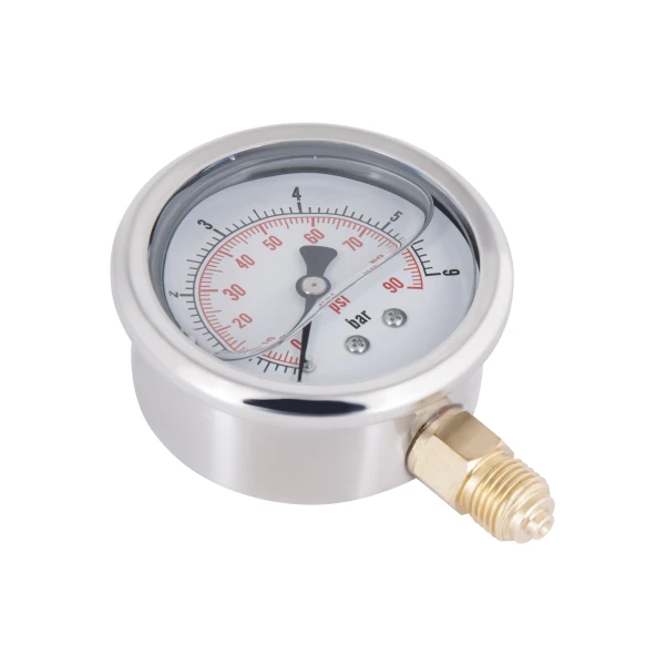 Манометр із гліцерином Thermo Alliancе Forte 6 бар, 1/4"З, нижнє підключення TAF170G6B - 4 фото