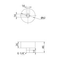 Манометр с глицерином Thermo Alliance Forte 10 бар, 1/4"Н, нижнее подключение TAF170G10B - 1 фото