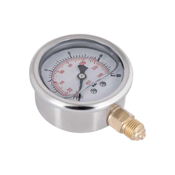 Манометр с глицерином Thermo Alliance Forte 10 бар, 1/4"Н, нижнее подключение TAF170G10B - 4 фото