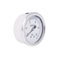 Манометр глицериновый Thermo Alliance Forte d63 мм, 1/4"Н с задним подключением (латунь) 0–10 бар TAF171G10B - 3 фото