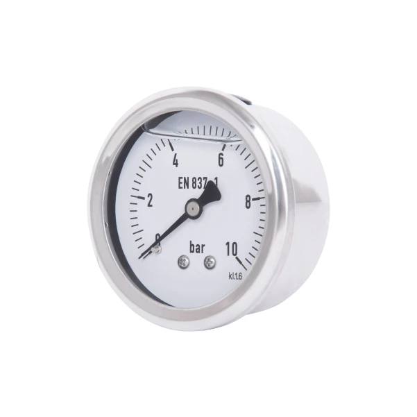 Манометр глицериновый Thermo Alliance Forte d63 мм, 1/4"Н с задним подключением (латунь) 0–10 бар TAF171G10B - 2 фото