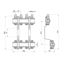 Коллектор Thermo Alliance Forte 1" 4 выхода SF002W4 - 1 фото