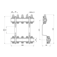 Колектор Thermo Alliance Forte 1" 5 виходів SF002W5 - 1 фото