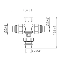 Смеситель термостатический Thermo Alliance Forte 3/4" SF010W20 - 1 фото