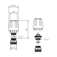 Кран термостатичний Thermo Alliance Standart 1/2"х3/4" з ручкой для колектора SFE009 - 1 фото