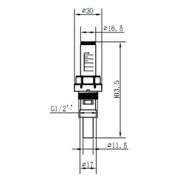 Расходомер SD Forte 1/2"х3/4" для коллектора SFE008 - 1 фото