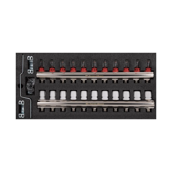 Коллектор с расходомерами Thermo Alliance Standart 1" на 11 выходов - 8 фото