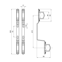 Кріплення для латунного колектора Thermo Alliance 1" SD342 - 1 фото
