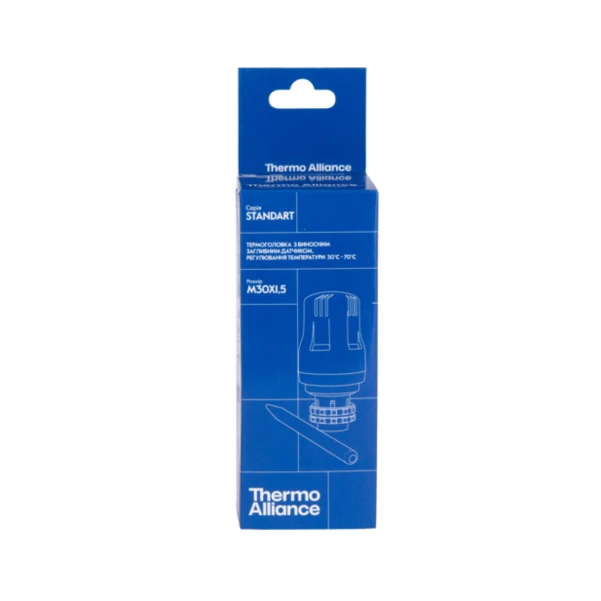Термоголовка Thermo Alliance Standart М30х1,5 (30-70℃) с выносным датчиком TAS34170 - 3 фото