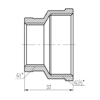 Муфта редукционная Thermo Alliance Forte 1 1/2х1" ВВ SF3574025 - 1 фото