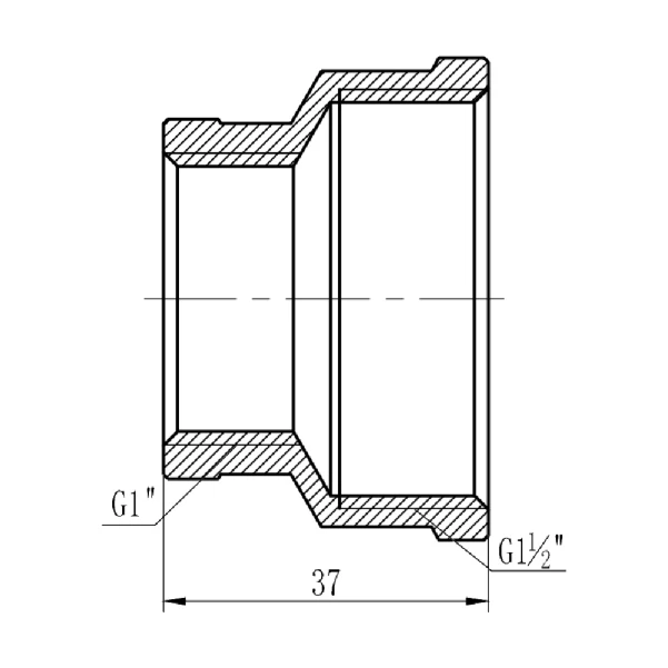 Муфта редукционная Thermo Alliance Forte 1 1/2х1" ВВ SF3574025 - 1 фото