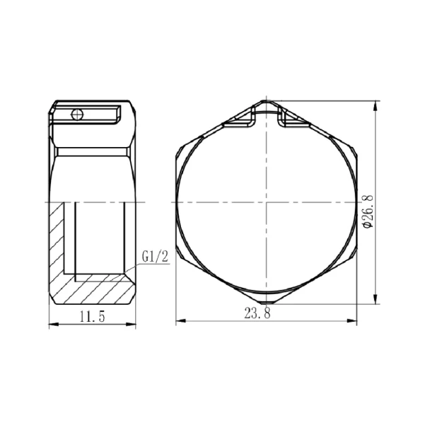 Заглушка Thermo Alliance Forte 1/2" ЗР хром SF353H15 - 1 фото