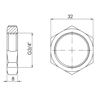 Контргайка Thermo Alliance Forte 3/4" SF35020 - 1 фото