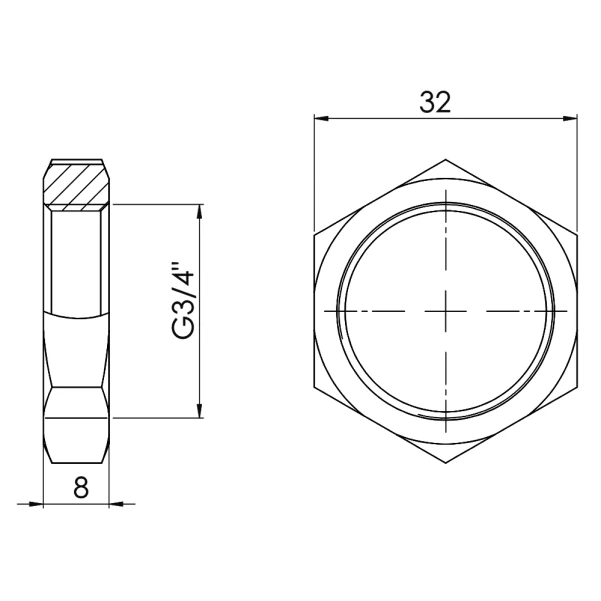 Контргайка Thermo Alliance Forte 3/4" SF35020 - 1 фото