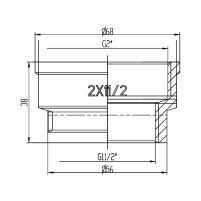 Муфта редукционная Thermo Alliance Forte 2"х1" 1/2 ВВ SF3575040 - 1 фото
