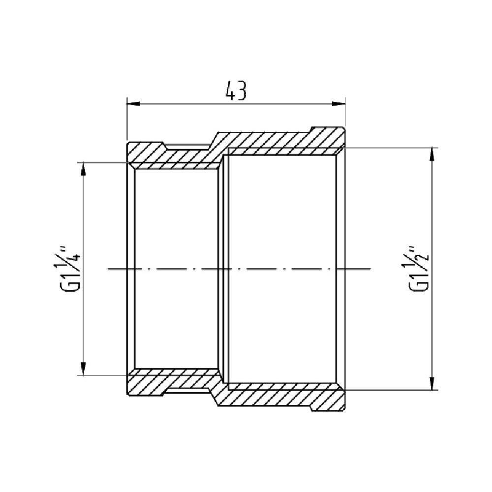 Муфта редукционная Thermo Alliance Forte 1 1/2х1" 1/4 ВВ SF3574032 - 1 фото