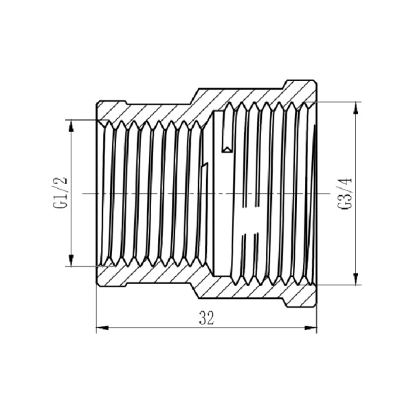 Муфта Thermo Alliance Forte 1/2" ВВ хром SF357H2015 - 1 фото
