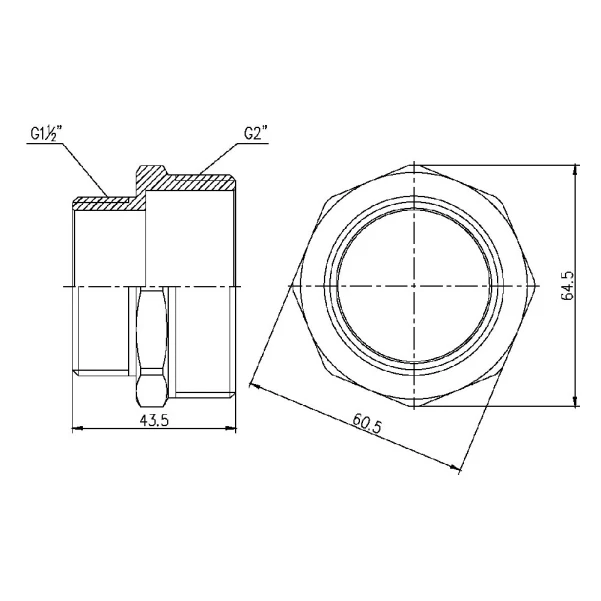 Ніпель редукційний Thermo Alliance Forte 2"х1" 1/2 SF3595040 - 1 фото