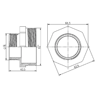 Ниппель редукционный Thermo Alliance Forte 2"х1" 1/4 SF3595032 - 1 фото