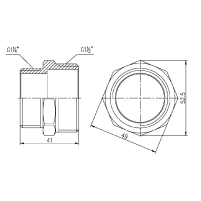 Ниппель редукционный Thermo Alliance Forte 1 1/2"х11/4" SF3594032 - 1 фото