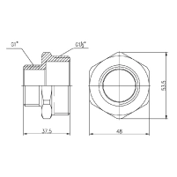 Ниппель редукционный Thermo Alliance Forte 1 1/2х1" SF3594025 - 1 фото