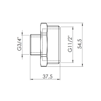 Ніпель редукційний Thermo Alliance Forte 1 1/2х3/4" SF3594020 - 1 фото