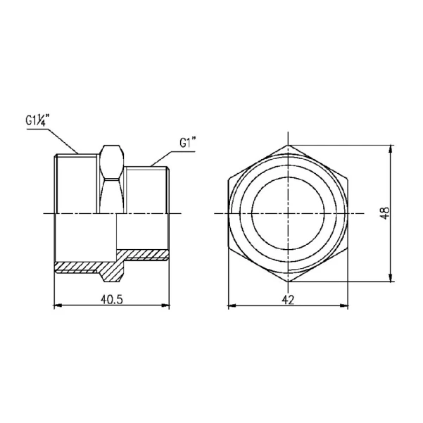 Ниппель редукционный Thermo Alliance Forte 1 1/4х1" SF3593225 - 1 фото