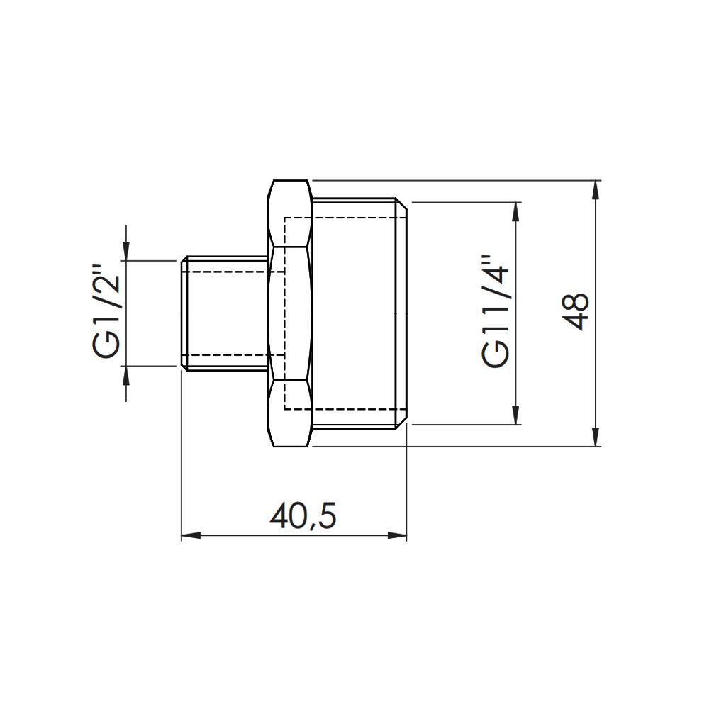 Ниппель редукционный Thermo Alliance Forte 1 1/4х1/2" SF3593215 - 1 фото