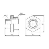 Ниппель редукционный Thermo Alliance Forte 3/8"х1/4" SF35996 - 1 фото