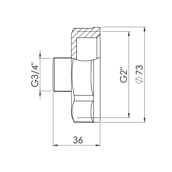 Перехід Thermo Alliance Forte 2"х3/4" ВЗ SF3605020 - 1 фото