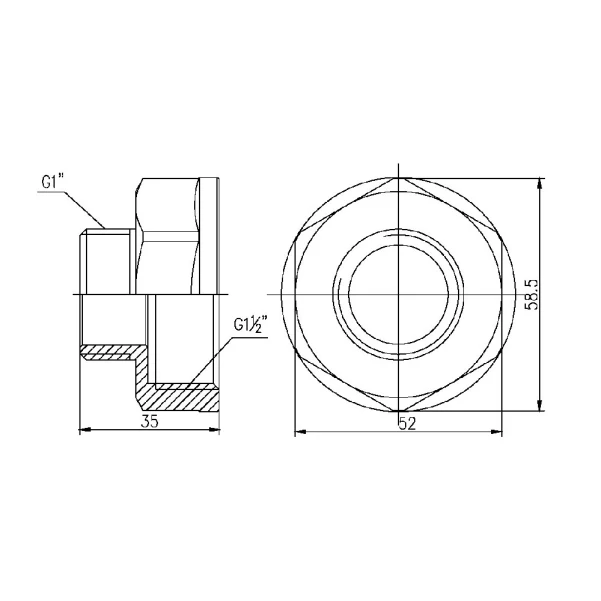 Переход Thermo Alliance Forte 1" 1/2х1" ВН SF3604025 - 1 фото
