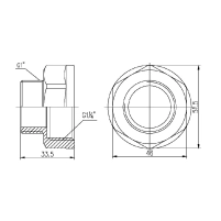 Перехід Thermo Alliance Forte 1" 1/4х1" ВЗ SF3603225 - 1 фото