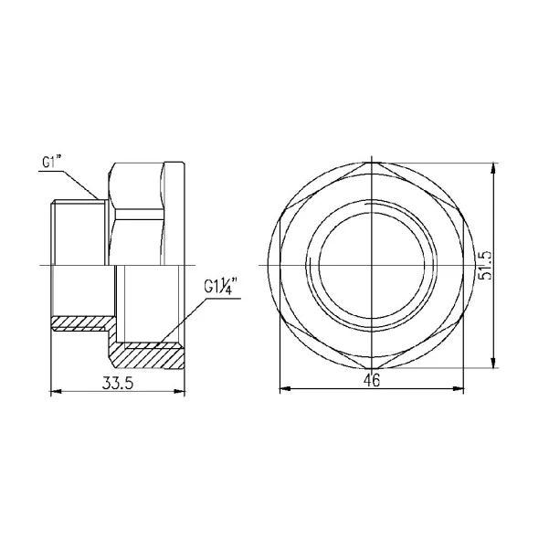 Перехід Thermo Alliance Forte 1" 1/4х1" ВЗ SF3603225 - 1 фото