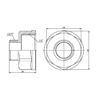 Переход Thermo Alliance Forte 1" 1/4х3/4" ВН SF3603220 - 1 фото