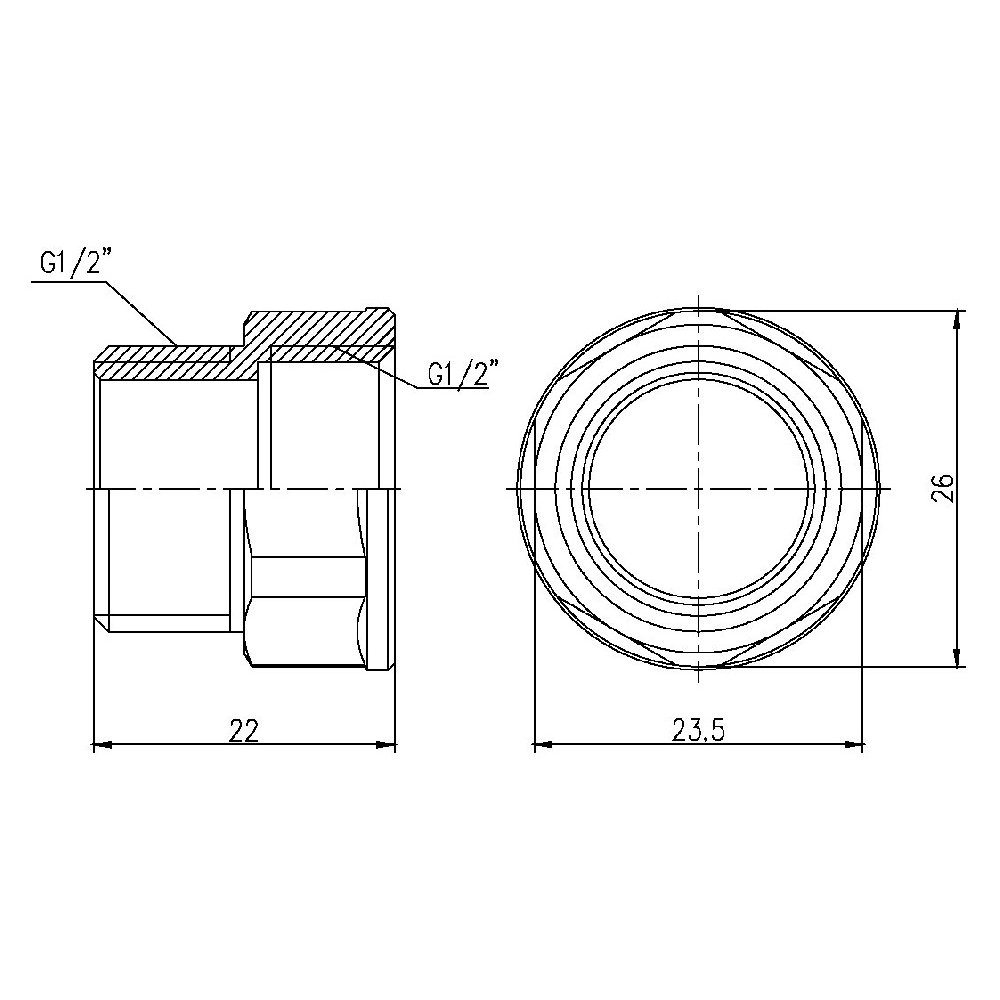 Переход Thermo Alliance Forte 1/2" ВН SF3601515 - 1 фото