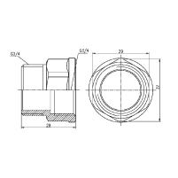 Перехід Thermo Alliance Forte 3/4" ВЗ SF3602020 - 1 фото