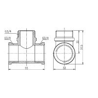 Трійник Thermo Alliance Forte 3/4" ВЗВ SF36420 - 1 фото