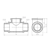 Тройник Thermo Alliance Forte 3/4" НВН SF36620 - 1 фото