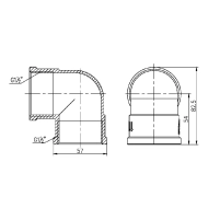 Уголок Thermo Alliance Forte 1" 1/2 ВВ SF36840 - 1 фото